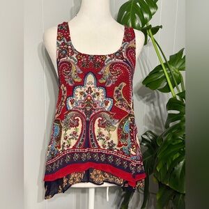 Patrons of peace layer sleeveless top Size M
